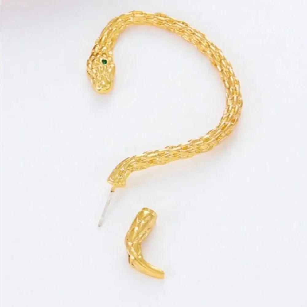 Gold Snake Earring A1437